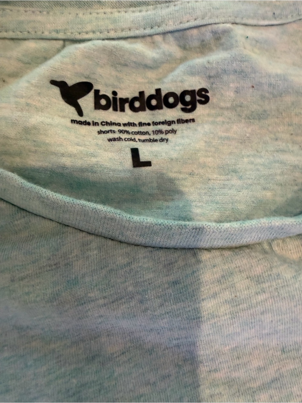 Birddogs Crew Neck Pocket T-Shirt in Light Blue Heather Size L - Picture 4 of 6